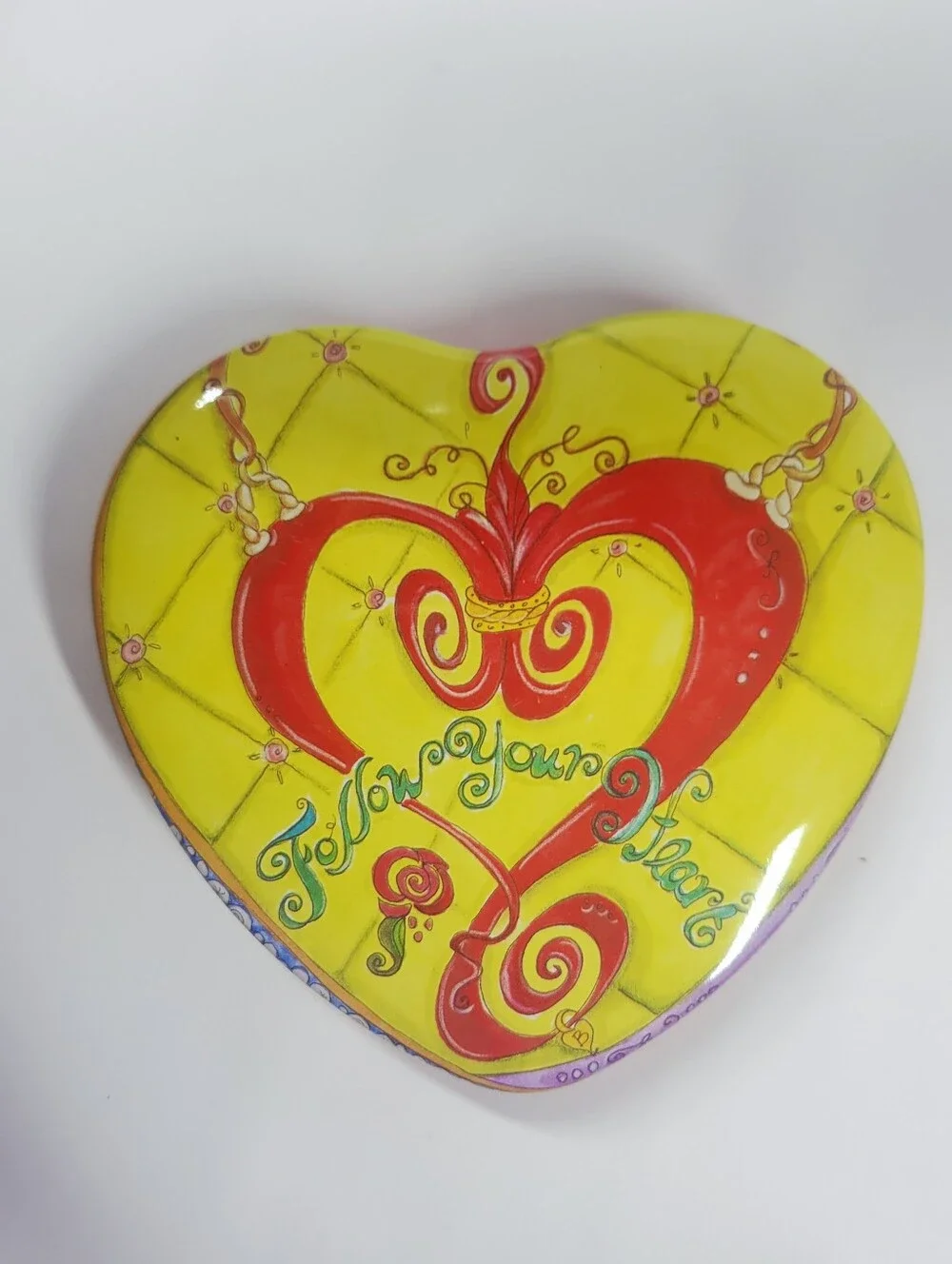 Brighton Heart-shaped Jewelry Tins Boxes Holders Lot Of 4